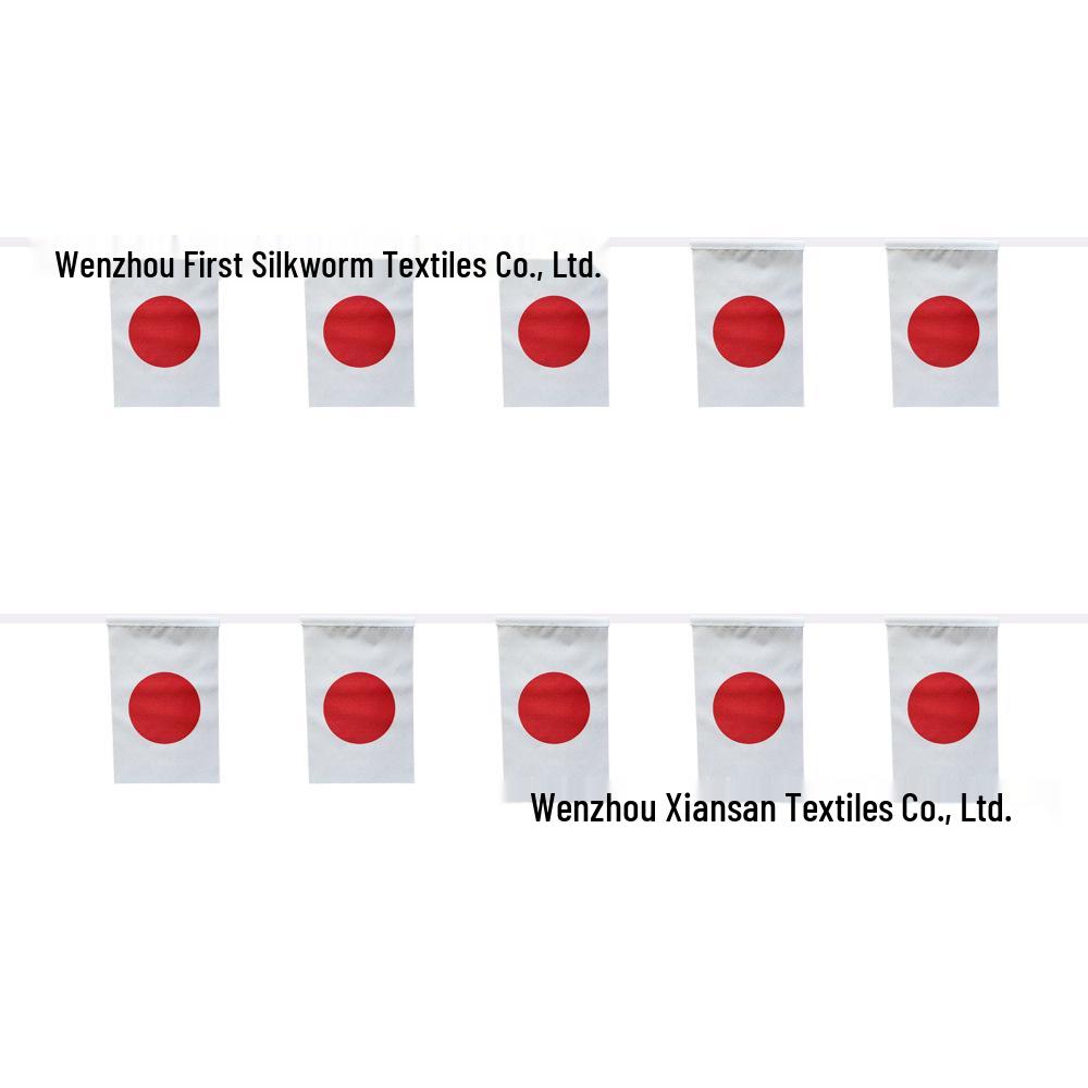 Japanese String Flag and Square Fan Banner: 14x21cm & 20x28cm Polyester Hanging Flags