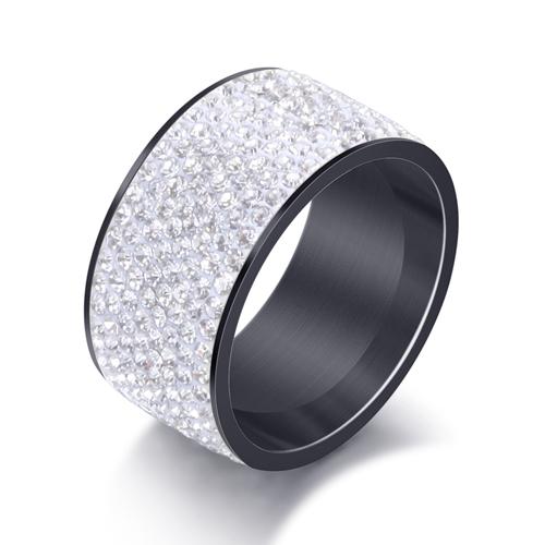 Wholesale 8 row Crystal Rings for Women Austria Crystal Ring Stainless Steel Bijoux For Women Wedding