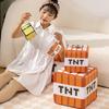 New Tnt Plush Pillow Cube Bomb Toy Key Chain Pendant Soft Plush Stuffed Toys Xmas Birthday Gifts For Kids Spoof Decoration