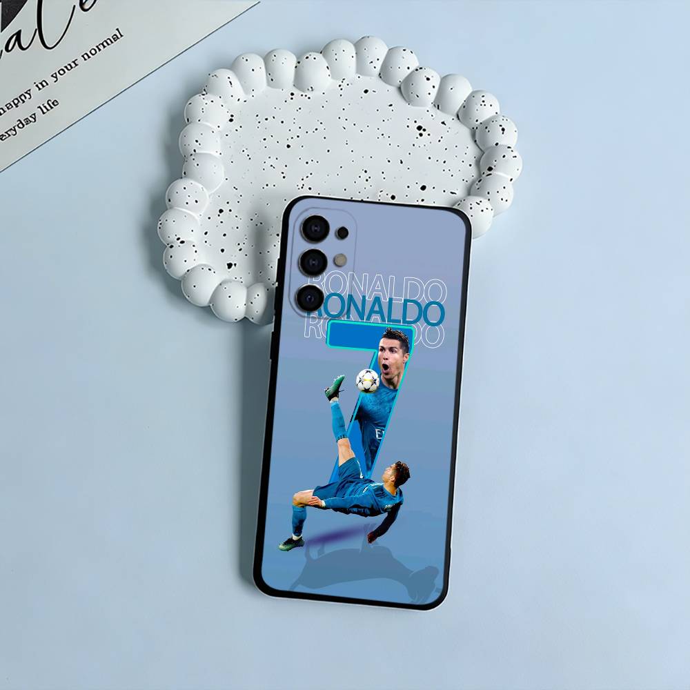 C-R-7 Ronaldo Phone Case For Samsung S25,S24,S21,S22,S23,S30,Ultra,S20,Plus,Fe,Lite,Black Soft Silicone