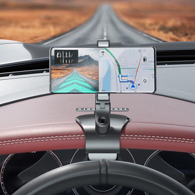 "Multi-Function Car Dashboard Phone Mount & Navigation Holder"