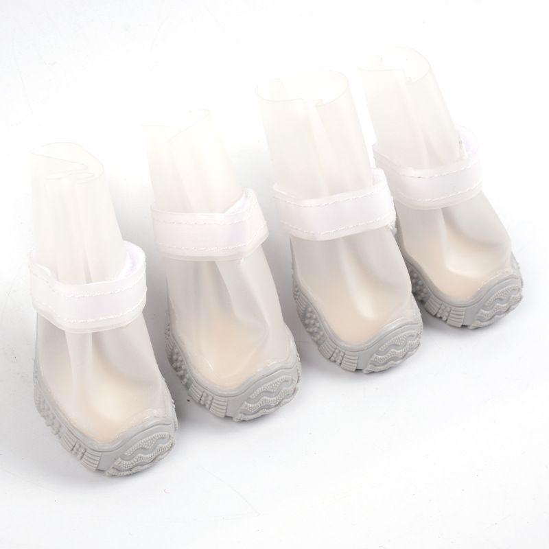 

Summer Rainwater Proof Puppy Dog Shoes Waterproof Shoes All Year Round Pet Shoes Schnauzer Chihuahua Teddy Bichon Non Slip Grey No. 1