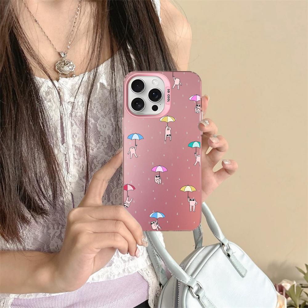 Pink Cartoon Funny Big Eyes Ketnipz Phone Case For iPhone16 15 14 13 12 11Pro Max X XR XSMAX 87 Plus Matte Shockproof Back Cover