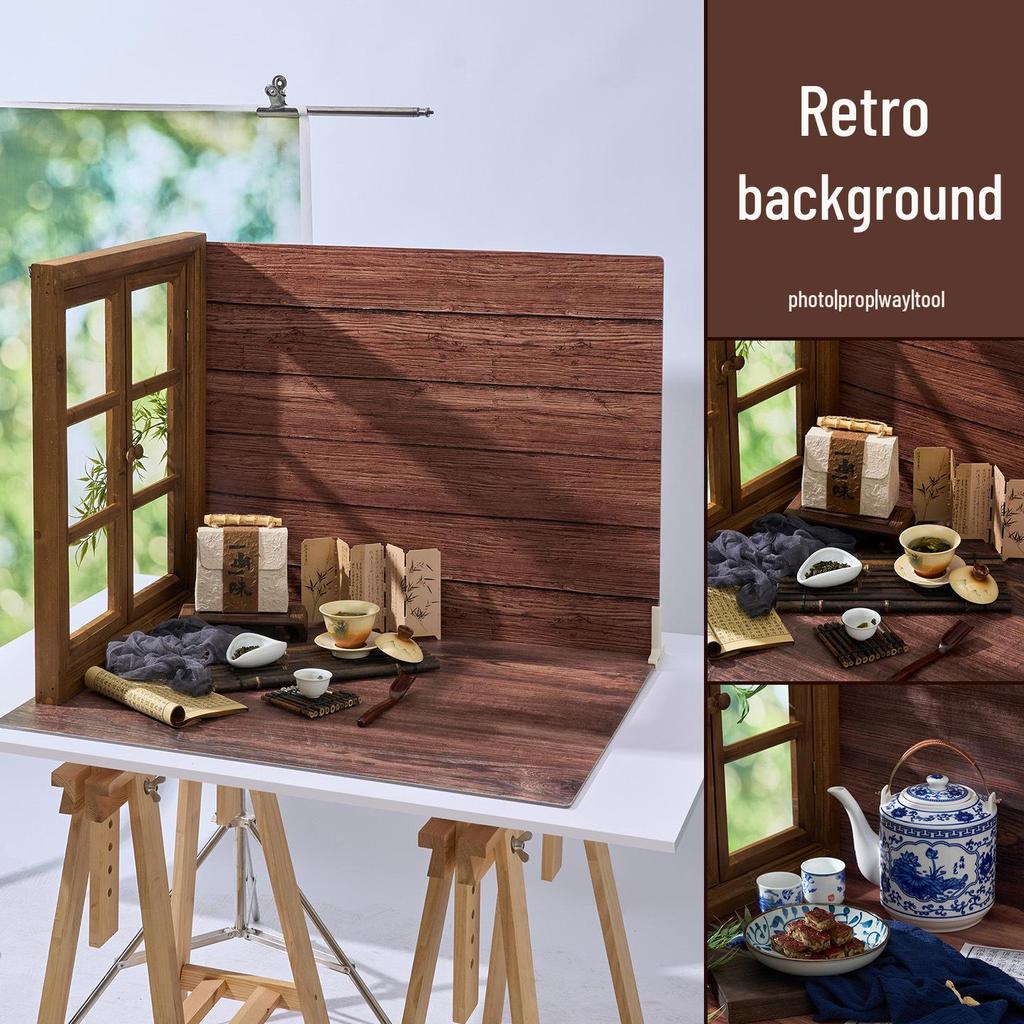 Solid Wood Window Photography Props: Indoor Scene and Background Board