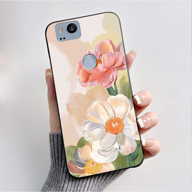 Pattern Case For Google Pixel 2 XL Pixel2 Funda Soft Silicone Shell For Google Pixel 1 XL Pixel1 Cover Cute Flower Casing Coque