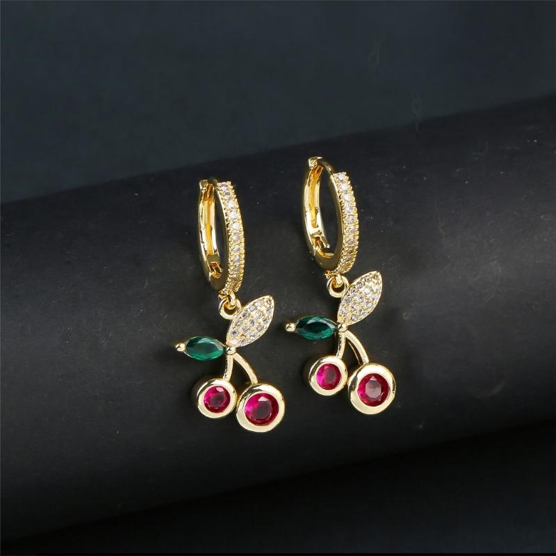 Vintage Cherry Ear Jewelry Women Earring Stylish Women Wedding Earrings Ears Pendant Comfortable Wearing for Woman
