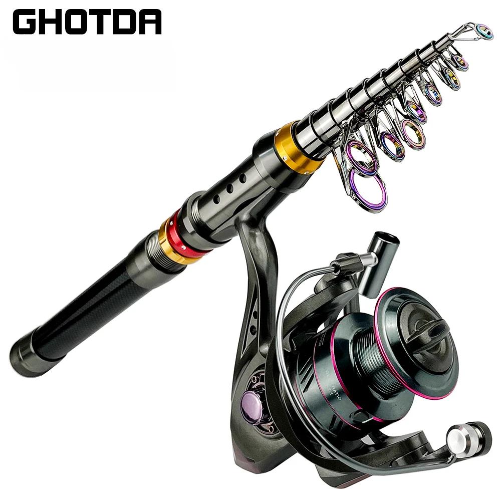 Set Canna da Pesca e Mulinello Canna da Pesca Telescopica Super Rigida 1,8-3,6m Mulinello da Spinning 1000 2000 3000 Canna da Pesca con Mulinello Pesca