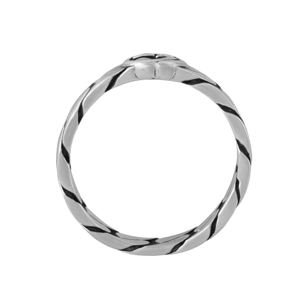 Gucci Interlocking Double G Narrow Silver Ring Vintage Matte 925 Silver Unisex rings 661513-J8400-0728