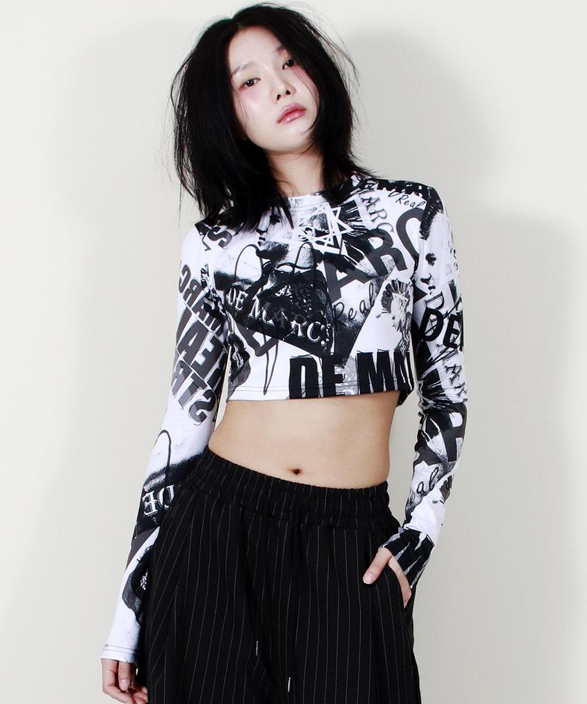 Deumakeu Punk Graphic Crop T-Shirt