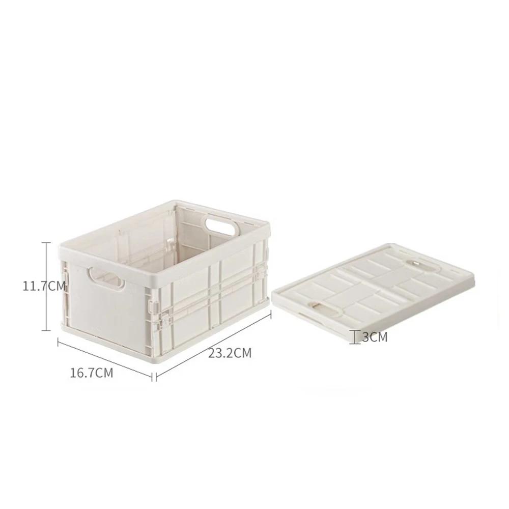 Simple Folding Storage Box Dressing Cosmetics Desktop File Organization Artifact Stationery Storage Basket for Home Space Saving
