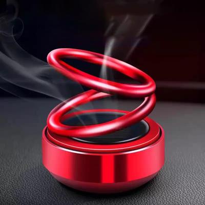 Difusor de Aroma Solar Espiral Doble Bucle Decoración para Coche Aleación de Zinc Accesorios