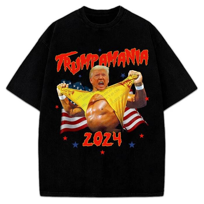 Donald Trump Trumpster Hogan President 2024 Victory Custom Graphic T-Shirt XL