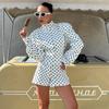 2 Piece Sets Polka Dots Print Suits Women Commute Long Sleeve Coat Female Shorts Sets Casual 2 Piece-Set Shorts Outfits 2026 Spring