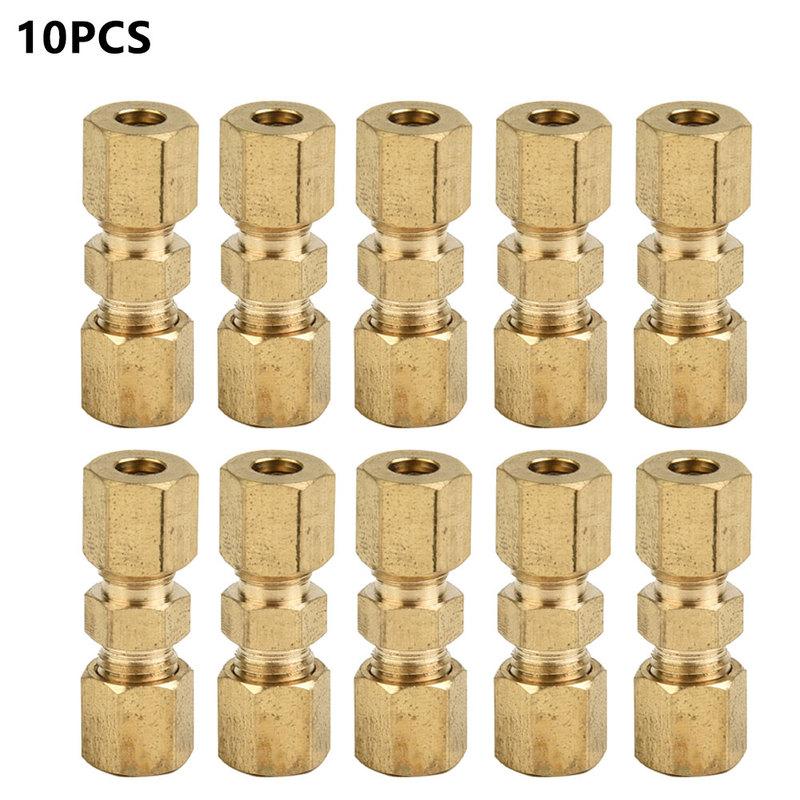 10pcs Car Brake Line Connector Joint For Brake Line Without Flaring 4.75mm 3/16" OD Tube Hydraulic Brake Lines Union