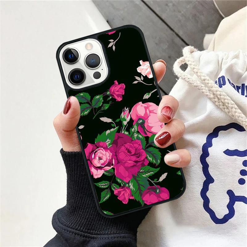 Red Roses Floral Phone Case For iPhone 17 Air 15 16 Cover  11 13 14 Pro Max 12 Plus Max Fundas