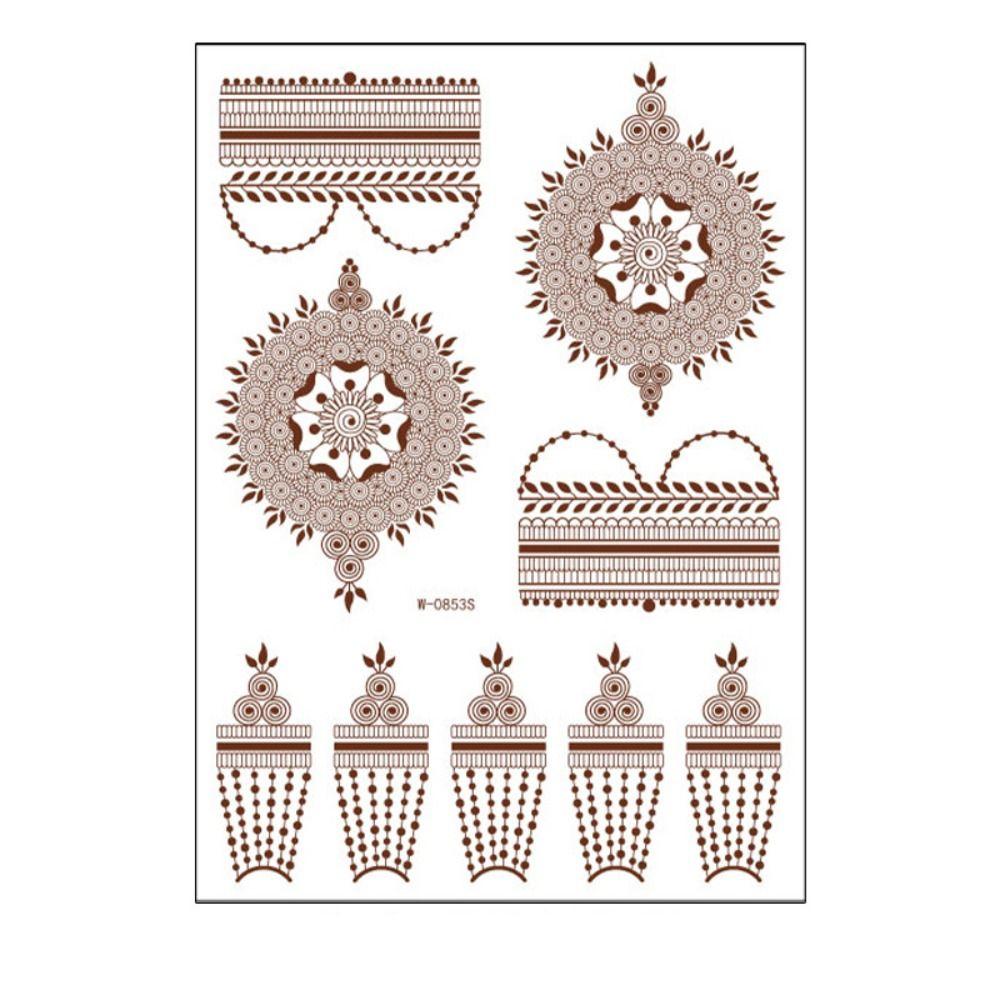 Wedding Tool Body Art Sticker Henna Tattoo Stickers Water Transfer Decals Temporary Tattoo