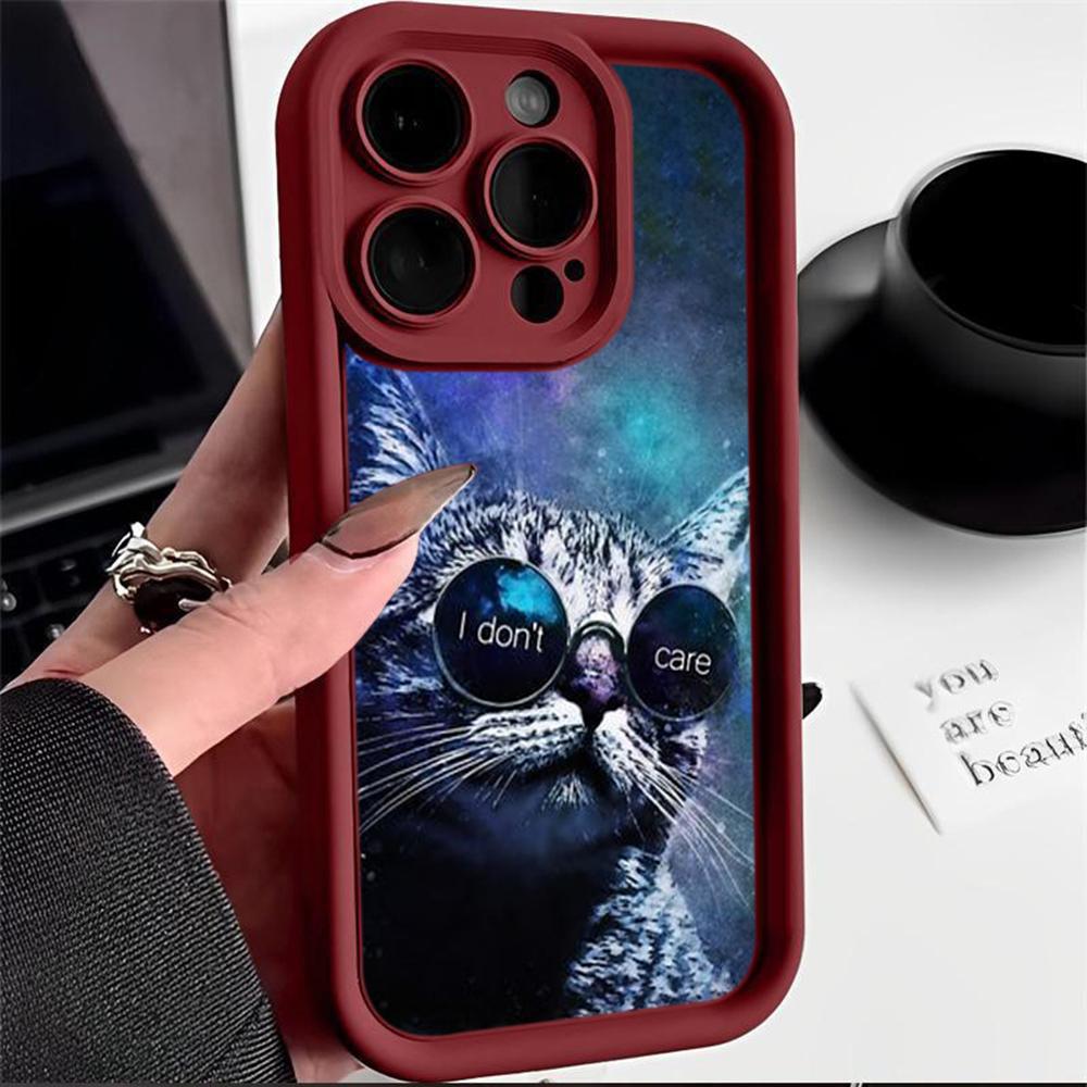 Angel Eye TPU Soft Phone Case for Samsung A05 A13 A23 A53 A14 A24 A34 A54 A15 A25 A35 A55 S20 S23 FE S24 Ultra Ae70 Cat Joyride On A Scooter Art