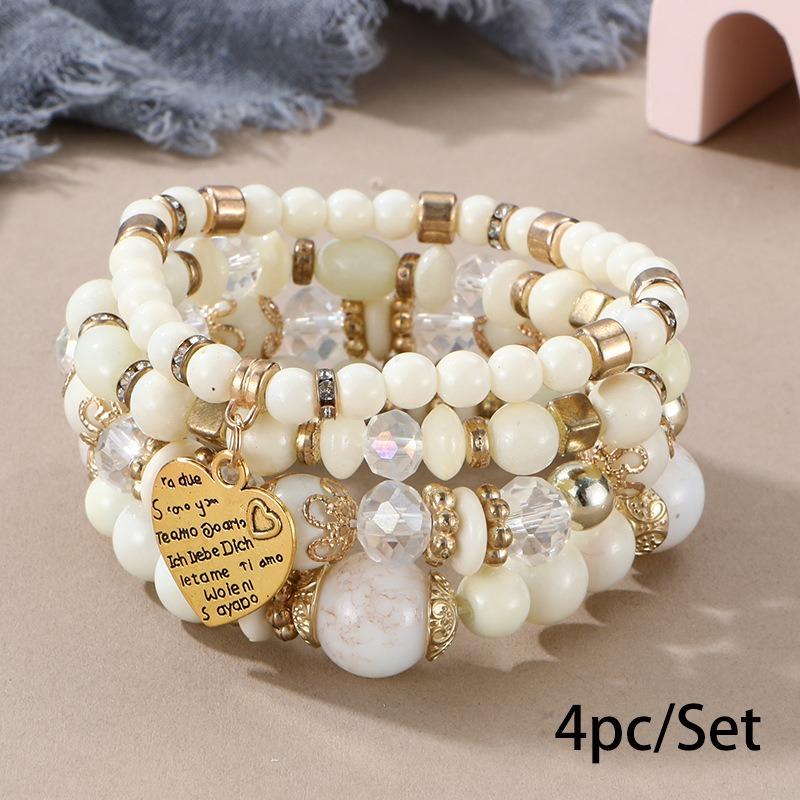 Bohemian bracelet creative tassel multi-layer beaded bracelet