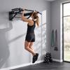 Pull Up Bar Wall Mounted Chin Up Bar with Folding Design, 3 Hooks for Resistance Bands, Supports Up To 120 Kg, Black