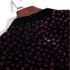 Spring Autumn Women's Plus Size Dress Gold Velvet Polka Dot Print Dress Loose Retro Mid-Length A-Line Dress