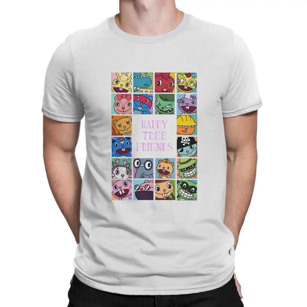 Happy Tree Friends Creative TShirt for Poster Round Neck Basic T Shirt Hip Hop Birthday Gifts Tops Unisex