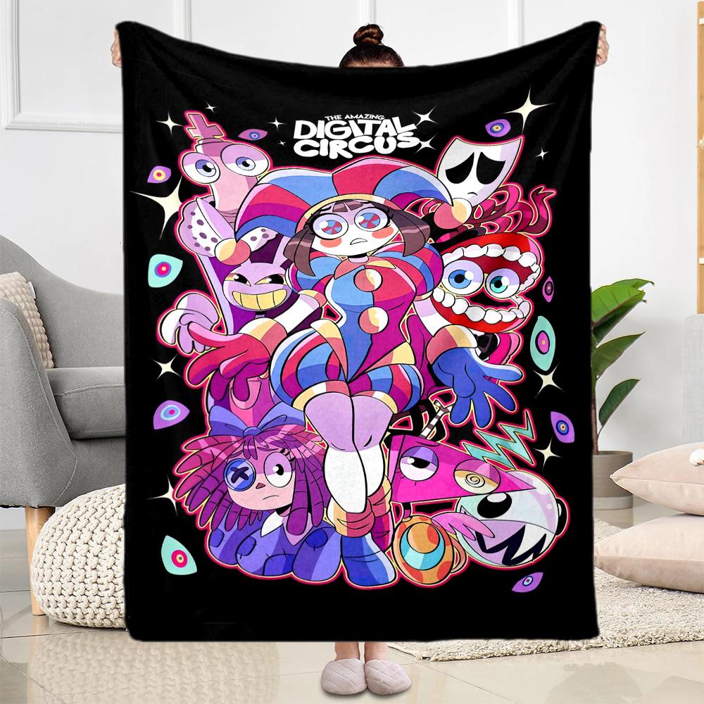 Digital Circus Blanket Ultra-Soft Perfect for Office Chair Chair Office All-Season Use Playful Design Gift for Travel Home Birthdays