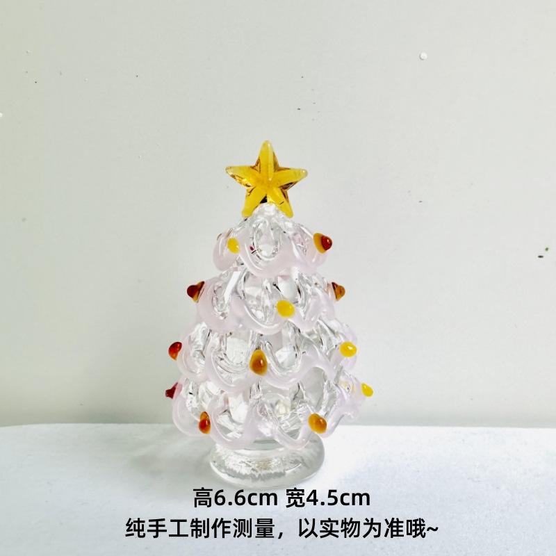 

Стеклянный снежный пейзаж, цельная поделка в виде рождественской елки, украшение, рождественский подарок, креативный детский подарок, декорация