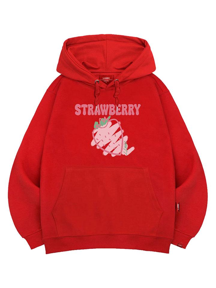 Strawberry Hoodie Unisex Big Size M~4Xl (Type A)