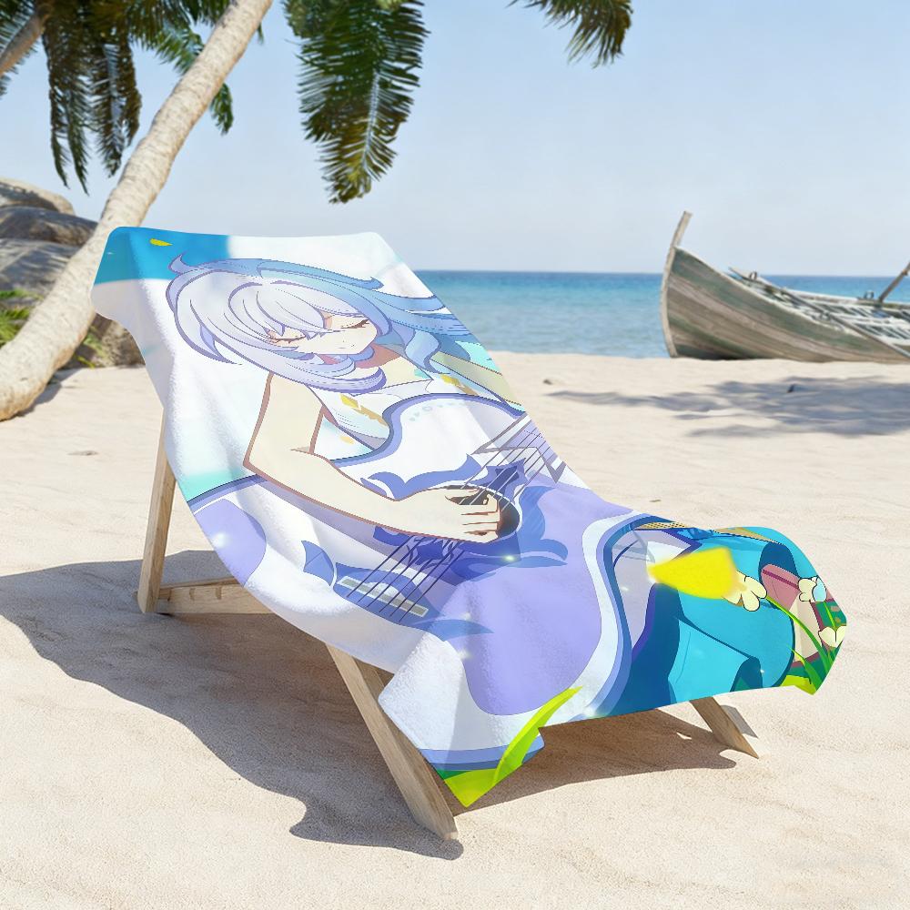 Game Genshin Impact Skirk Beach Towel For Beaches Yoga Studios Gyms Hot Springs Swimming Pools And Picnics
