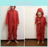Vibrant Red Salvador Dali Money Heist Costume And Mask For Cosplay Enthusiasts