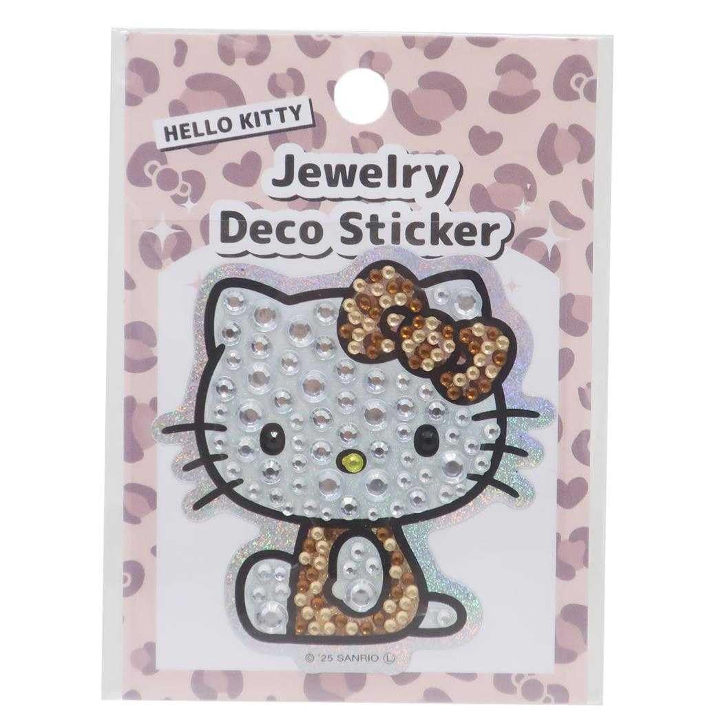 

Hello Kitty Jewelry Deco Kitty Brown Sanrio [Die-Cut Sticker] Sticker/Gal