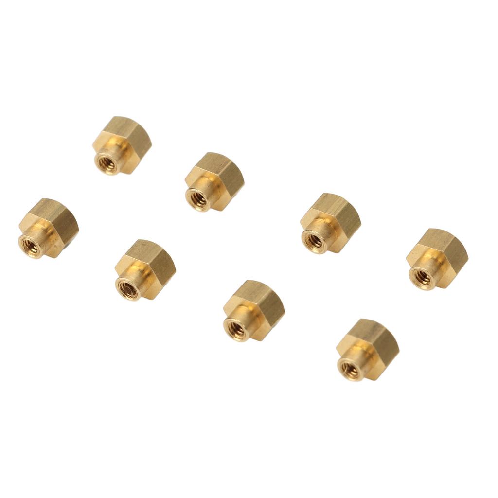 8Pcs 1 24 RC Hex Nut Brass Wear Resistant RC Wheel Lock Nut Replacement for Axial SCX24 5mm   0.2in