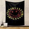 Nirvana Iconic Logo Black Patterned tapestry for bedroom and living room home decor