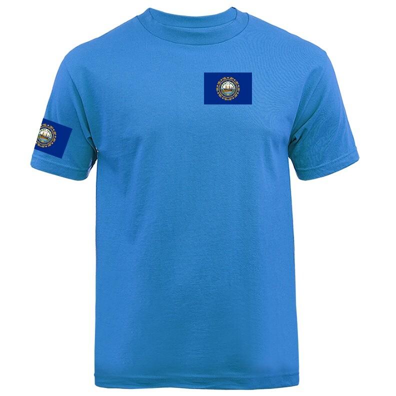 State of New Hampshire Flag Crest Graphic T-shirt Unisex T-Shirt L