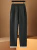 100% Wool High Waist Slimming Knit Pants: Fashionable Solid Color Elastic Skinny Pants for Women, Autumn Winter Collection