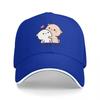 Cute Cat and Ghost Design Baseball Cap Black Adjustable Hat with Adorable Cartoon Print for Casual Wear and Fashion Statements