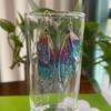 Fairy Clear Butterfly Drop Earrings Gradient Resin Dangle Earrings Bling Foil Rhinestone Simulation Wing Earring