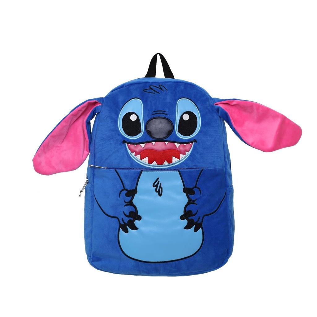 

Cute Cartoon Plush Backpack For Daily Use Blue Color 20-35l Capacity