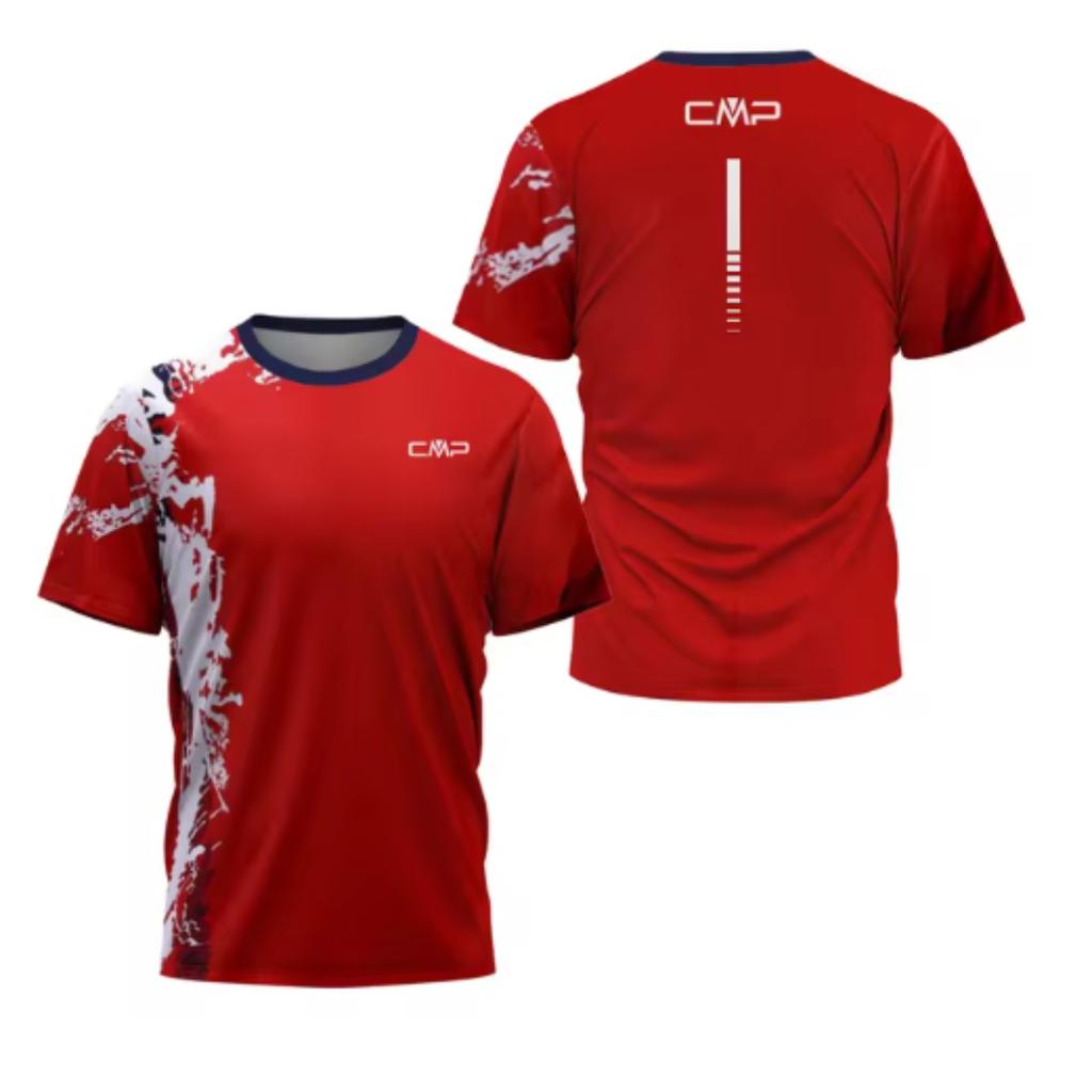 Summer 3D Printed Men's Quick Drying T-Shirt High Quality Hiking Tennis Badminton Sports T Shirt Fashion Male Cmp Short Sleeve Clothes