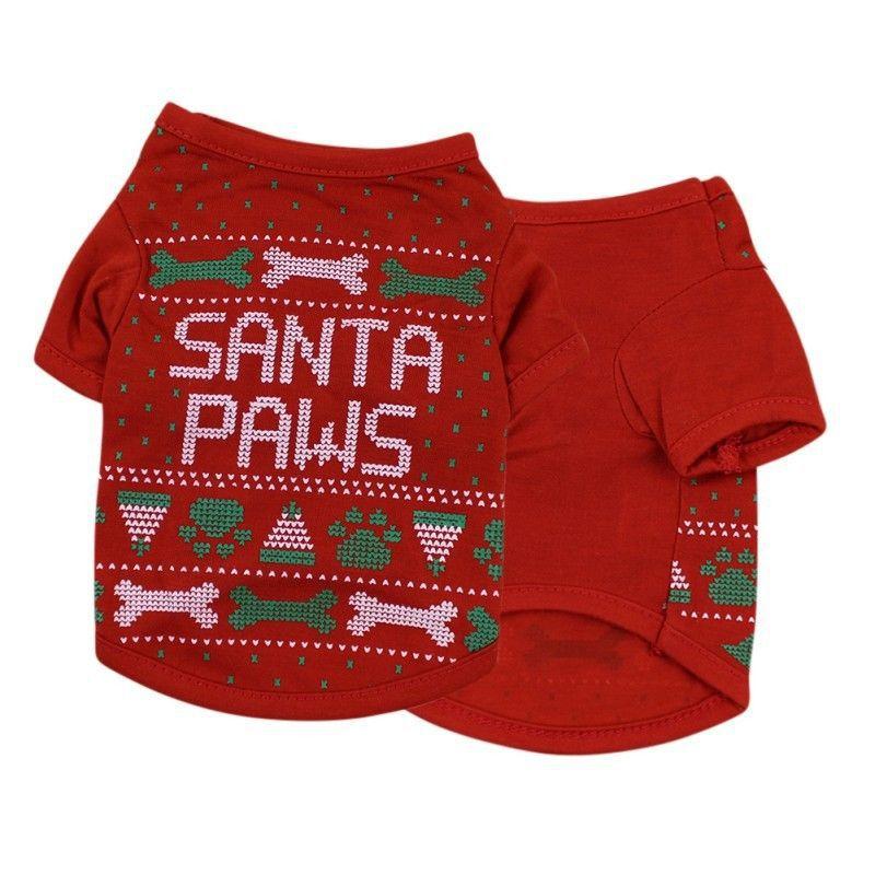 Gemütliche Weihnachts-Haustierkleidung Hunde Weihnachtsmann Pullover Shirt für entzückende Welpen und Katzen