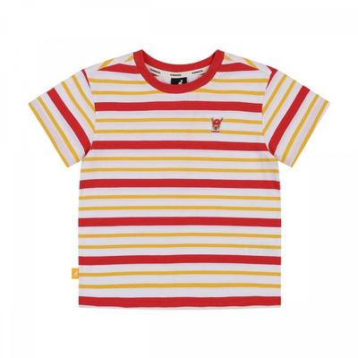 MulTi STripe ShorT Sleeve T shirT Red  asbcrT01220re 