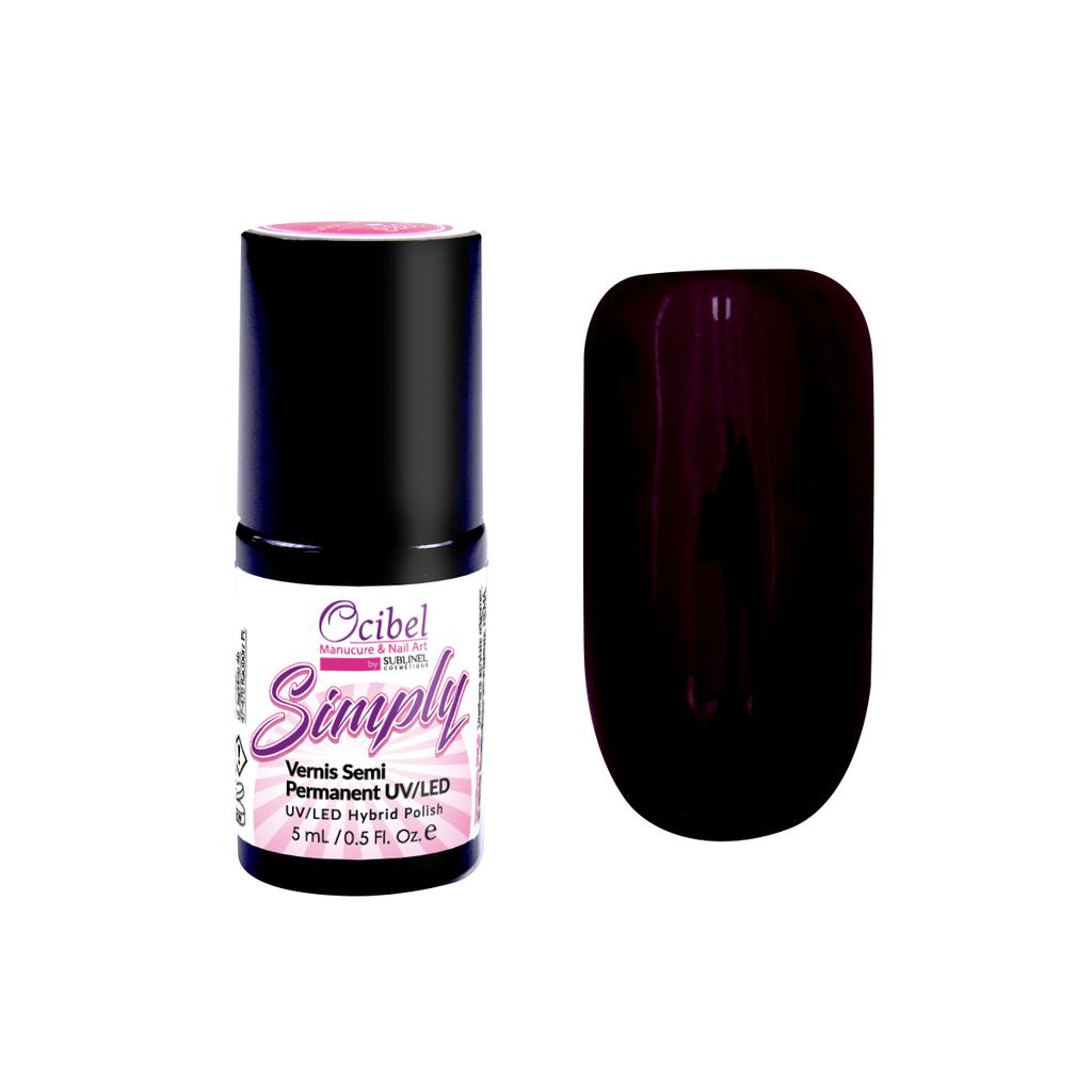 Semi Permanent UV / LED Nail Polish Simply 1 Layer 5ml - Plum #2998