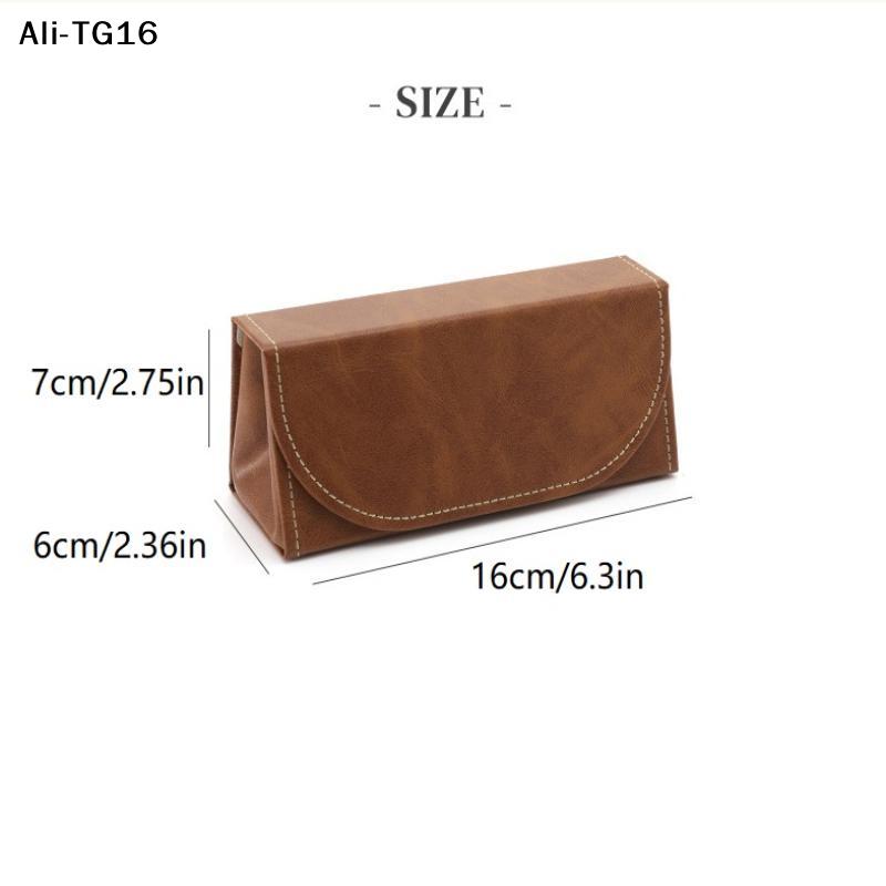 Premium PU Large Capacity Men's Eyeglass Case Shockproof Portable Glasses Storage Box Eyeglass Box For Gift