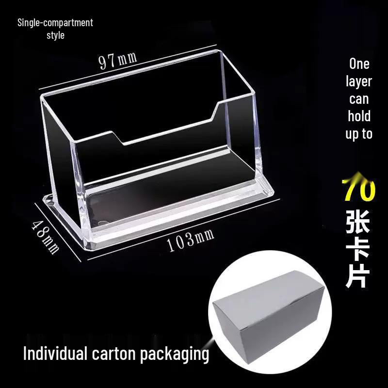 

Акрилова підставка-холдер для візиток з високою прозорістю для настільної експозиції та зберігання