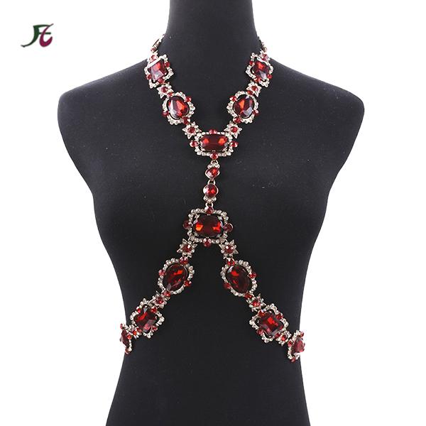Fashion Carnival Masquerade Women Sexy Underwear Rhinestone Body Chain Crystal Bikini Bra Chain красный