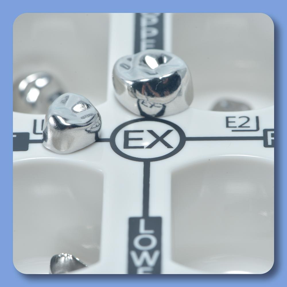 48 stk Dental Primære Molar Crown tenner Preformed Rustfritt stål Midlertidige Kroner Kit Kids Pediatric Dentistry Supply