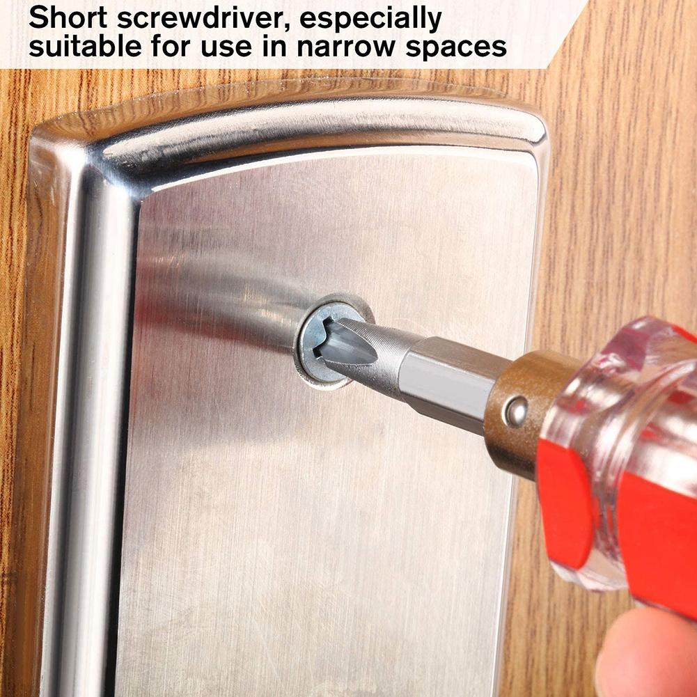 Tool Screwdriver Interchangeable Short Handle 6Pcs
