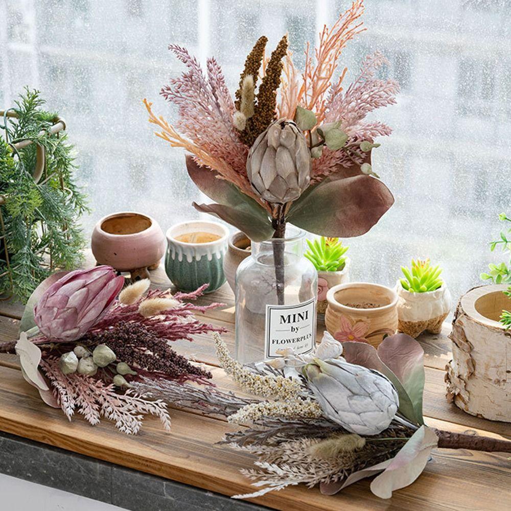 Colorful Leaves Artificial Flower Bouquet Multicolor Simulation Flower  Floral Arrangement