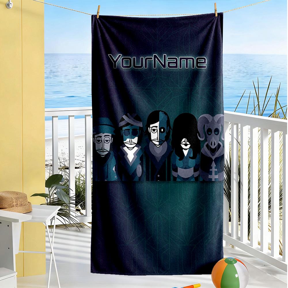 Incredibox Customize Your Name Beach Towel Super Soft Microfiber Quickdry Fabric
