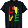 Love Africa Black History Month African American Men Women T-Shirt